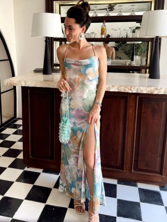 12th Tribe Dresses & Skirts - 12th Tribe Natalia Pastel Floral Printed Maxi Dress - NWT!